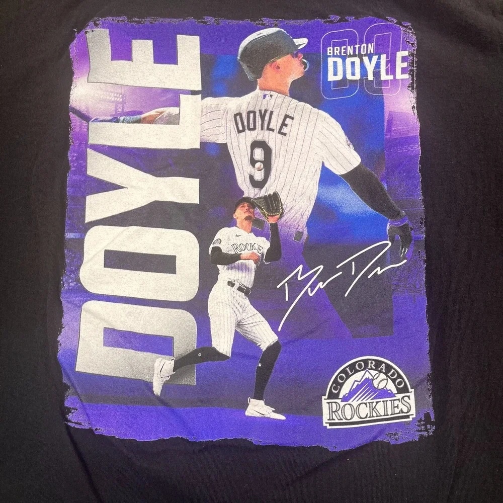 Colorado Rockies Brenton Doyle #9‎ Shirt Mens XL Black Delta MLB Baseball Sports